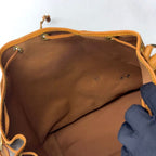 Louis Vuitton Noe Monogram Leather Brown Shoulder Bag Gold — view 5