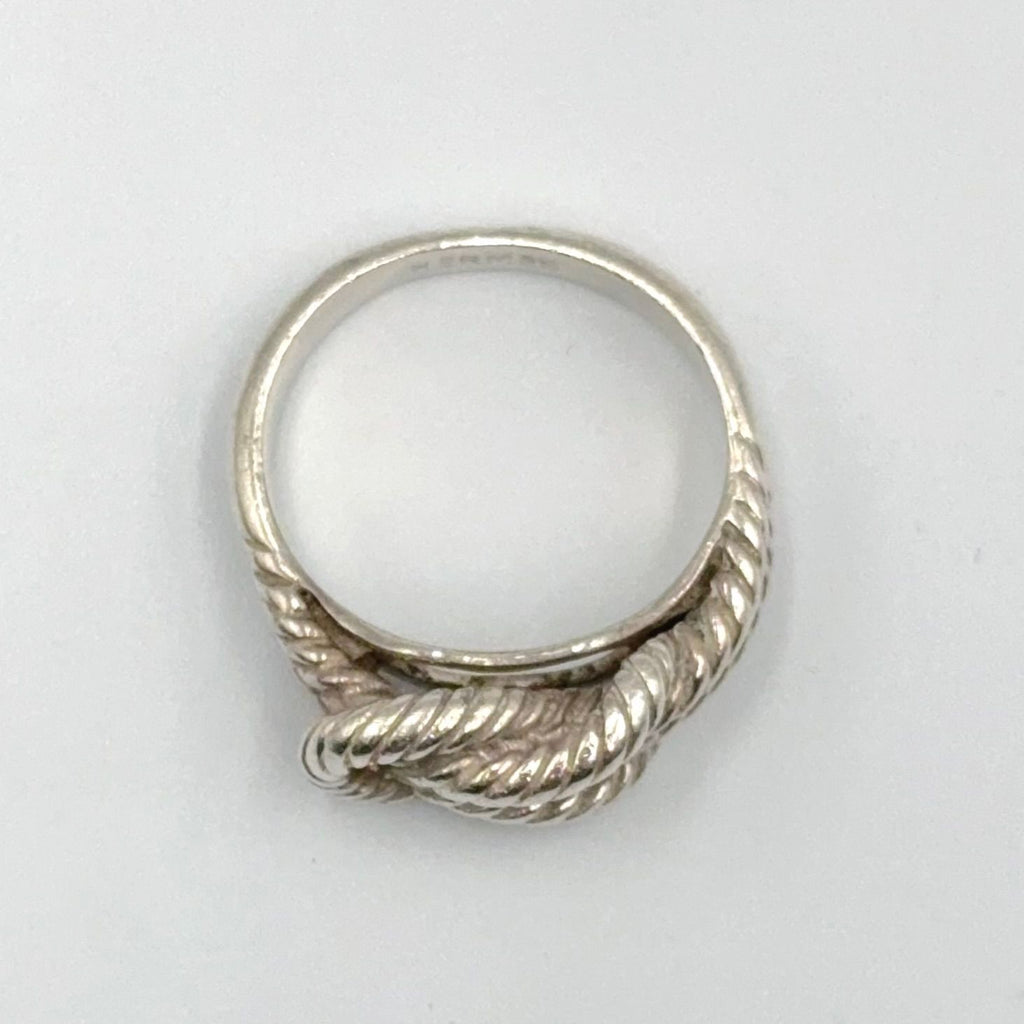 Hermes Audienne Rope Knot Silver Ring — view 3