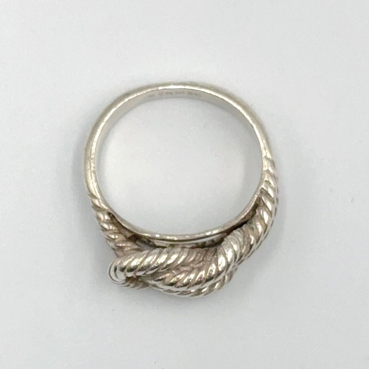 Hermes Audienne Rope Knot Silver Ring — view 3