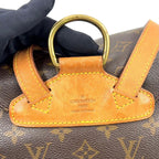 Louis Vuitton Montsouris MM Monogram Leather Brown Backpack Gold — view 4