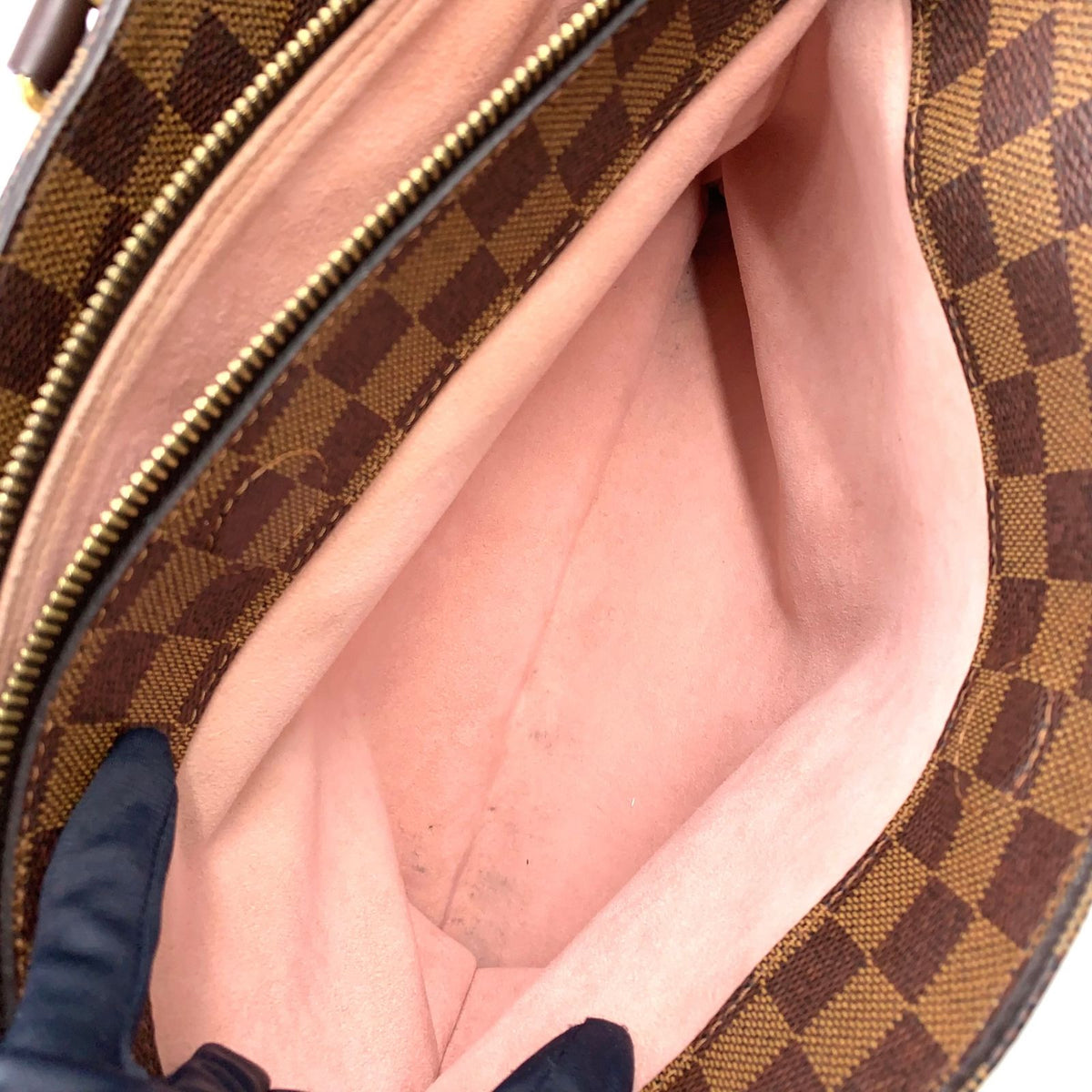 Louis Vuitton Normandy Leather Brown Light Pink Handbag Gold — view 8