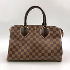 Louis Vuitton Normandy Leather Brown Light Pink Handbag Gold