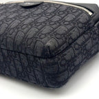 Dior Messenger Leather Canvas Black Shoulder Bag Silver — view 7