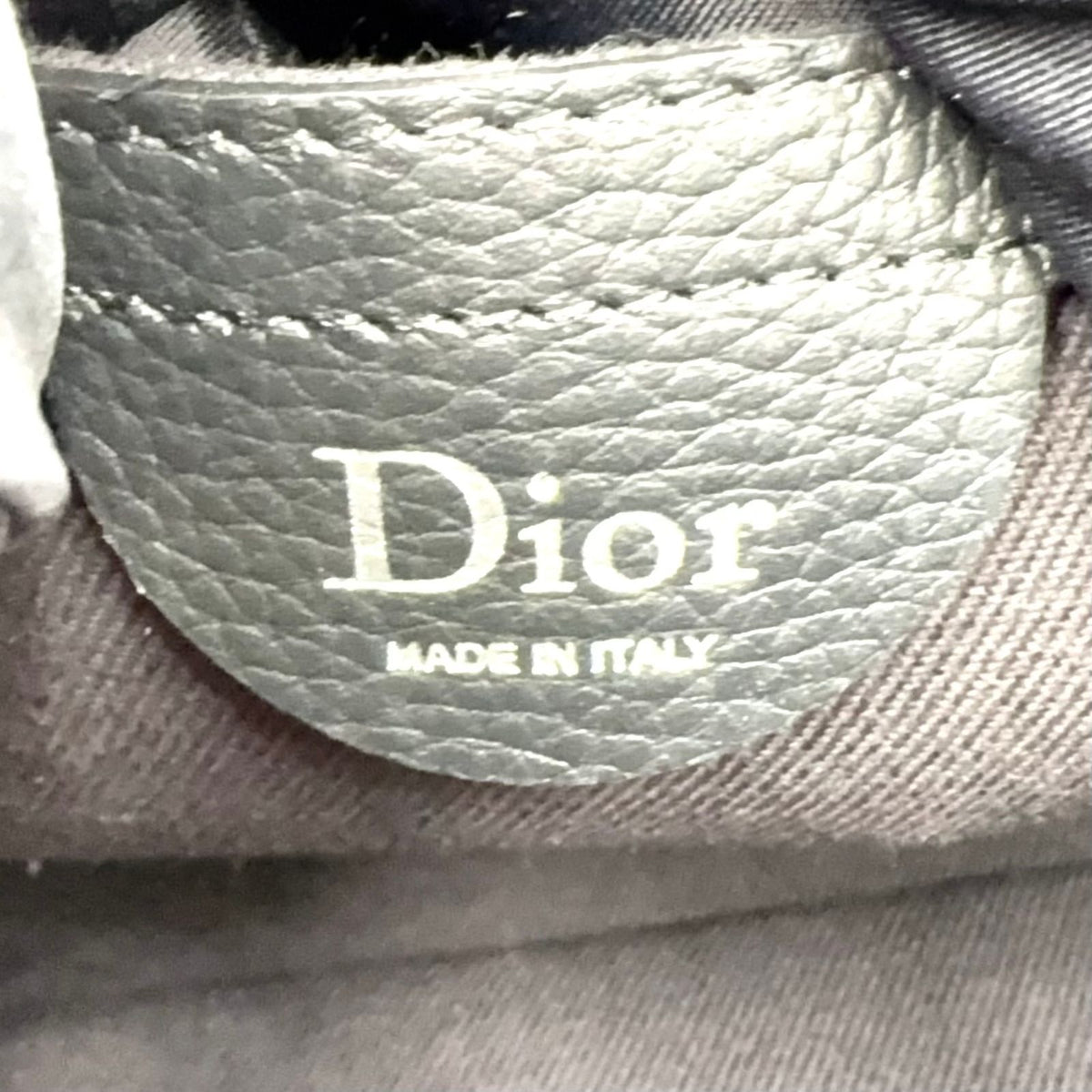 Dior Messenger Leather Canvas Black Shoulder Bag Silver — view 4