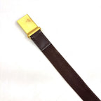 Louis Vuitton Ceinture Bengal Canvas Metal Brown Belt Gold — view 3