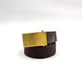 Louis Vuitton Ceinture Bengal Canvas Metal Brown Belt Gold