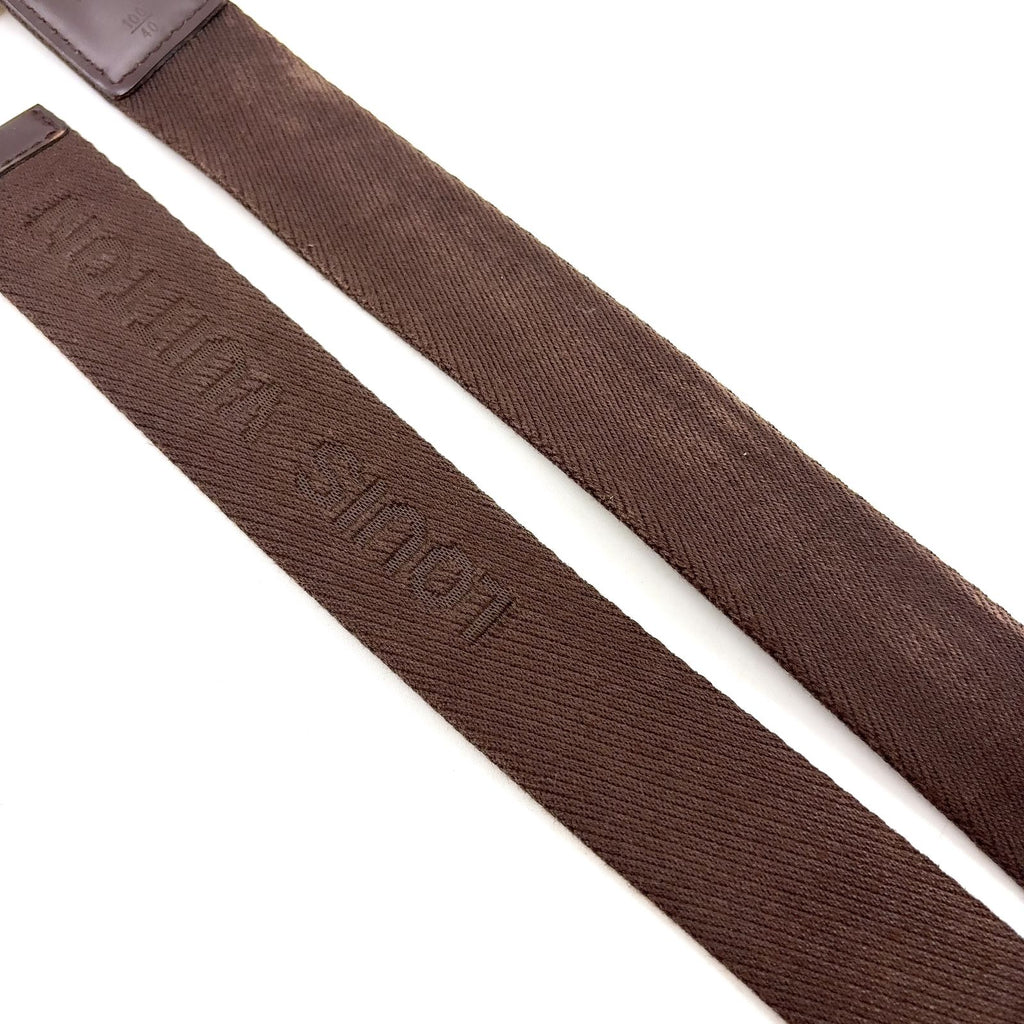 Louis Vuitton Ceinture Bengal Canvas Metal Brown Belt Gold — view 7