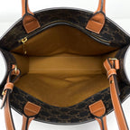 Celine Small Vertical Cabas Tote Bag 2-Way Triomphe Brown — view 8