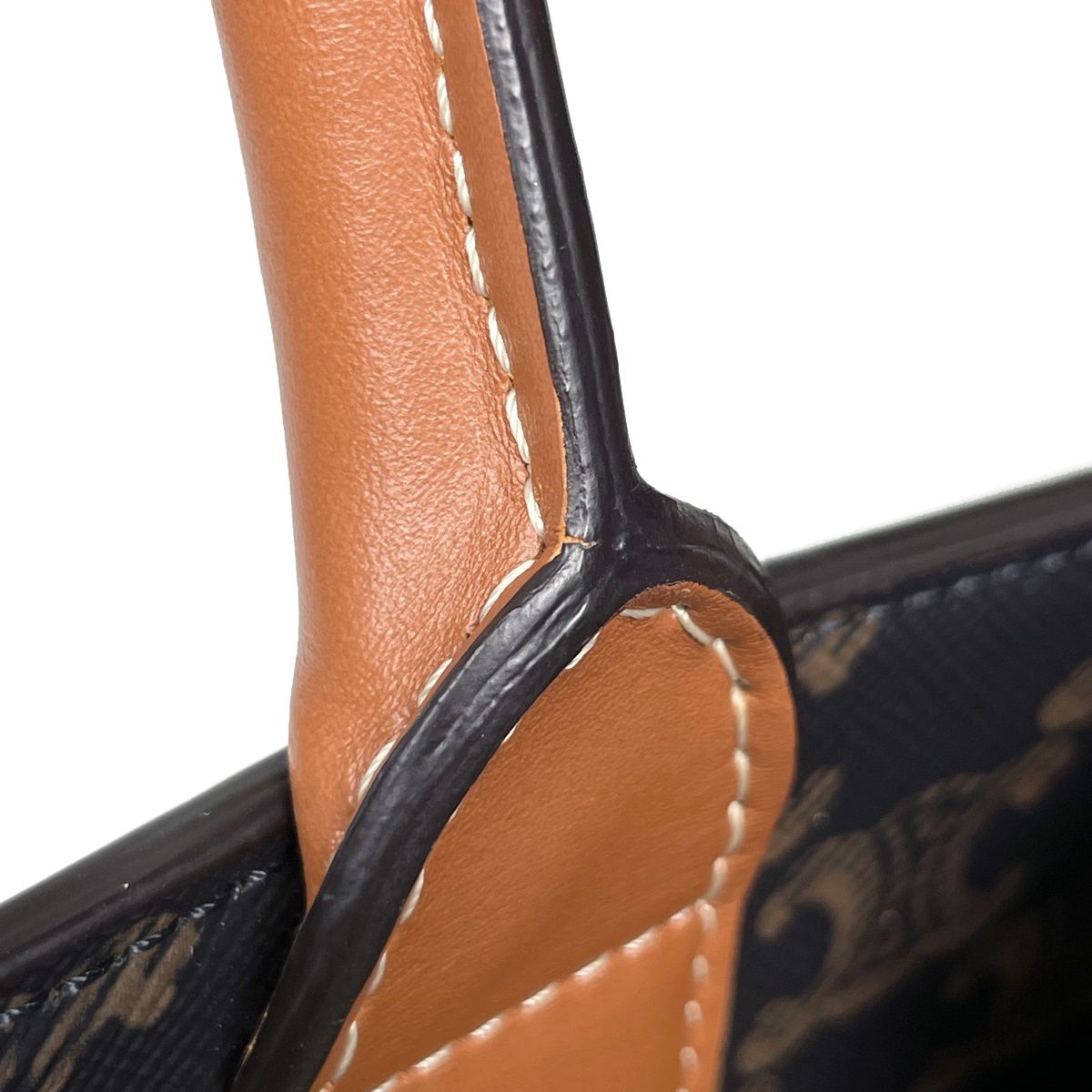 Celine Small Vertical Cabas Tote Bag 2-Way Triomphe Brown — view 6