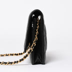 Chanel Chain Wallet CC Logo Caviar Leather Black Gold Shoulder Bag — view 4