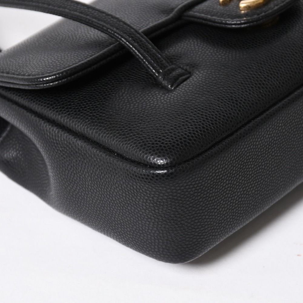 Chanel Strap Clutch CC Logo Caviar Leather — view 5