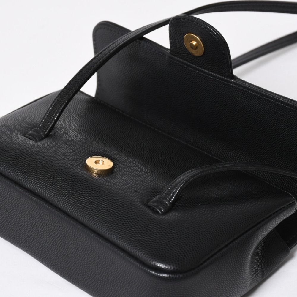 Chanel Strap Clutch CC Logo Caviar Leather — view 8