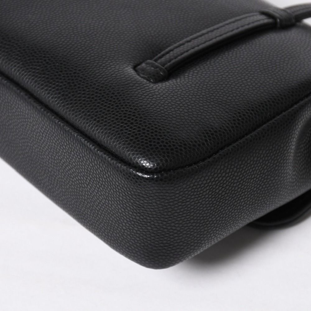 Chanel Strap Clutch CC Logo Caviar Leather — view 6
