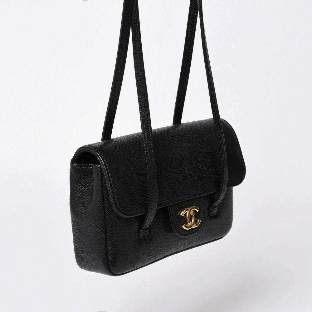 Chanel Strap Clutch CC Logo Caviar Leather — view 2
