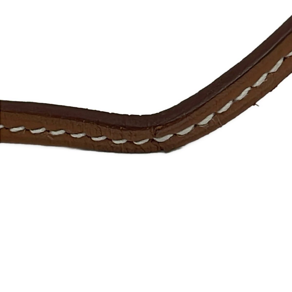 Hermes AirTag Bag Charm Key Holder Brown Yellow — view 5
