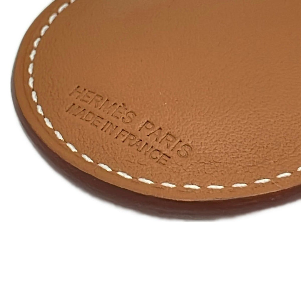 Hermes AirTag Bag Charm Key Holder Brown Yellow — view 4