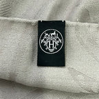 Hermes Shawl Gray Cashmere Silk Scarf — view 2