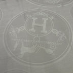 Hermes Shawl Gray Cashmere Silk Scarf — view 4
