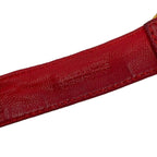 Chanel Belt Red Gold Chain Coin Leather — view 3