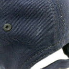 Celine Cap L Dark Navy Red Embroidery Cotton Hat — view 7