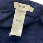 Celine Cap L Dark Navy Red Embroidery Cotton Hat — view 5