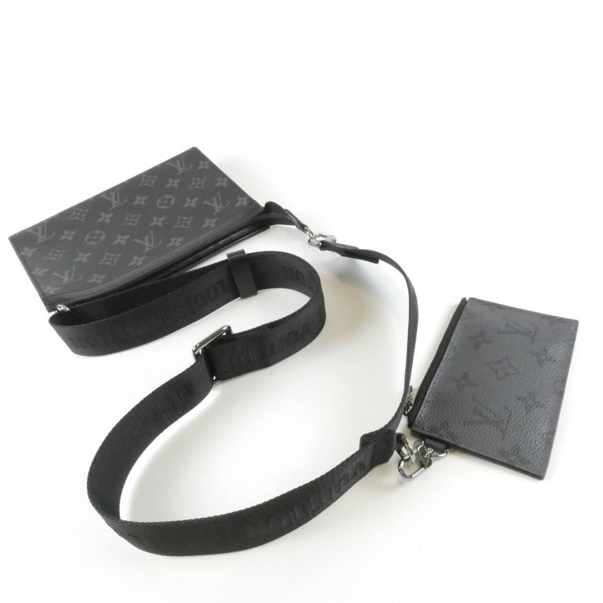 Louis Vuitton Monogram Eclipse Reverse Gaston Wearable Wallet Shoulder Bag — view 4