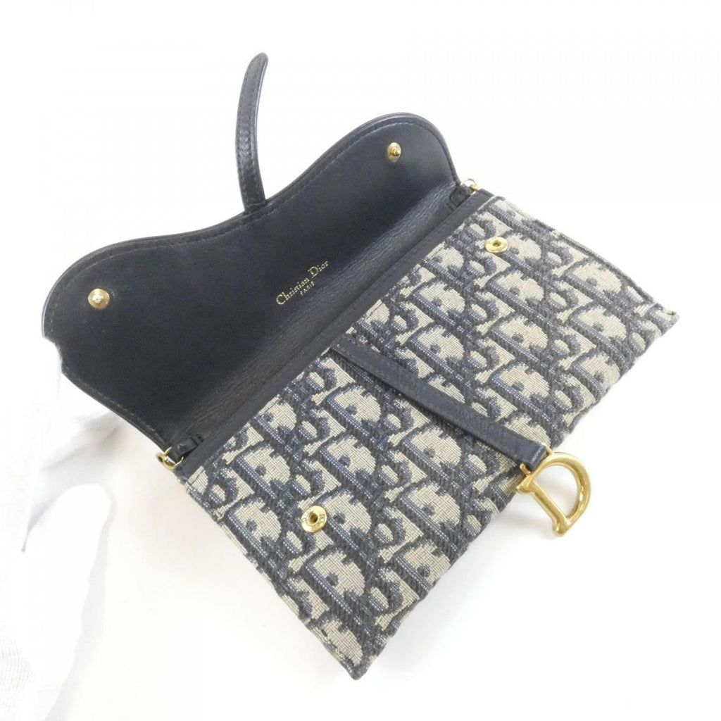 Dior Oblique Saddle Pouch S ZQ Chain Wallet — view 8