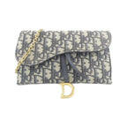 Dior Oblique Saddle Pouch S ZQ Chain Wallet
