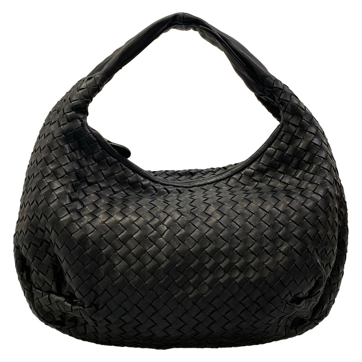 Bottega Veneta Handbag Intrecciato Black Leather