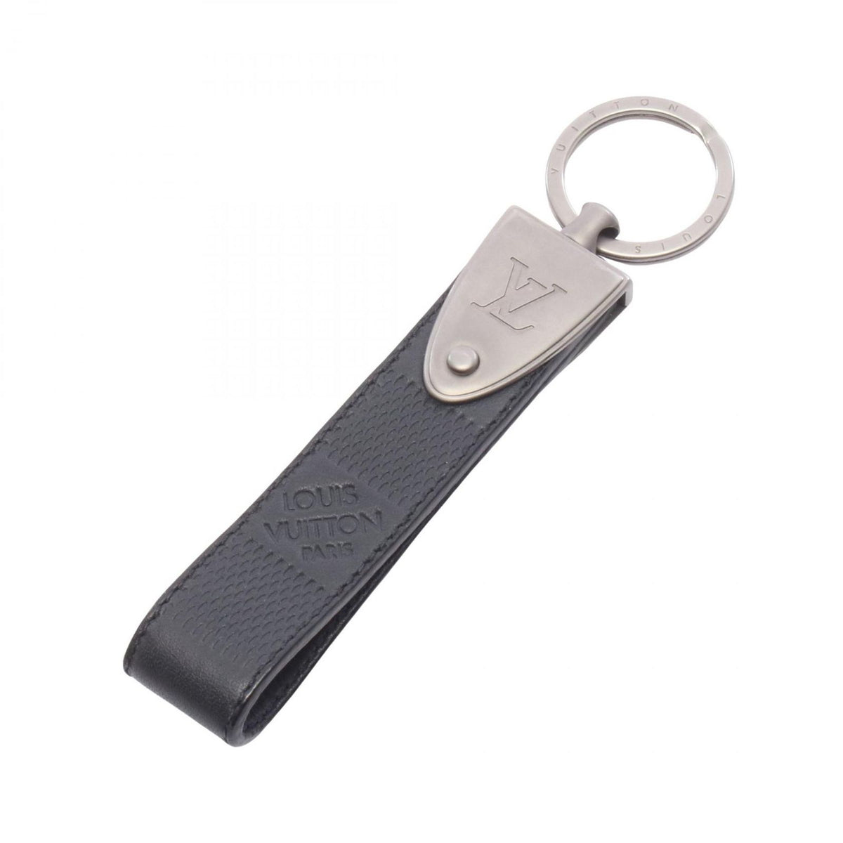 Louis Vuitton Key Holder Porte Cles Damier Infini Noir Leather Dragonne