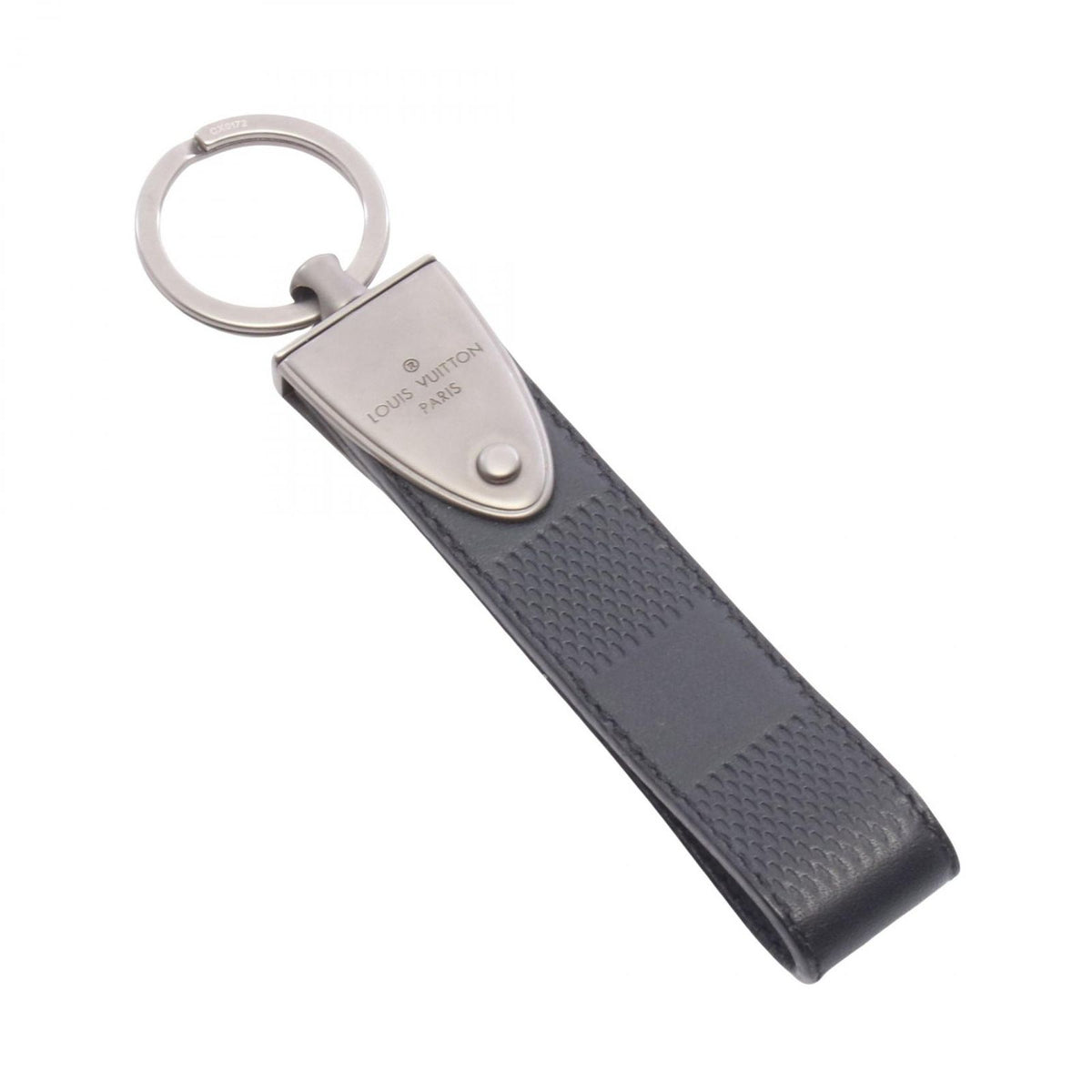 Louis Vuitton Key Holder Porte Cles Damier Infini Noir Leather Dragonne — view 2