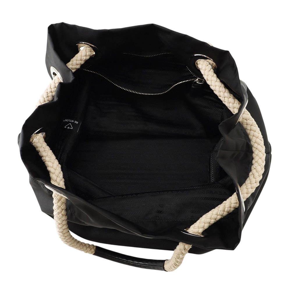 Prada Tote Bag Re-Nylon Mariner Medium Nylon Black — view 5