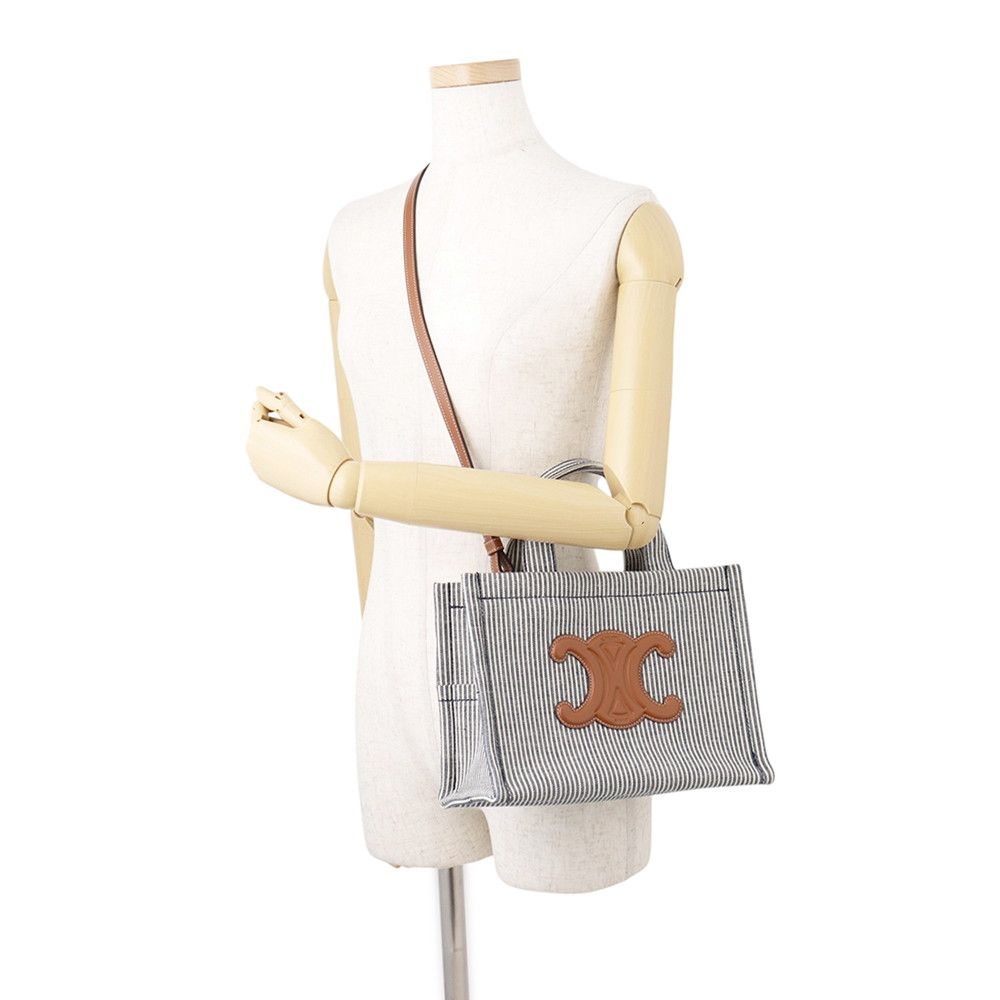 Celine Handbag Triomphe Cabas Thais Small Canvas 2-Way — view 5
