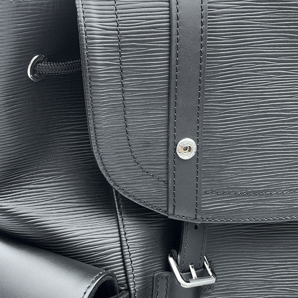 Louis Vuitton Backpack Epi Christopher PM Black — view 6