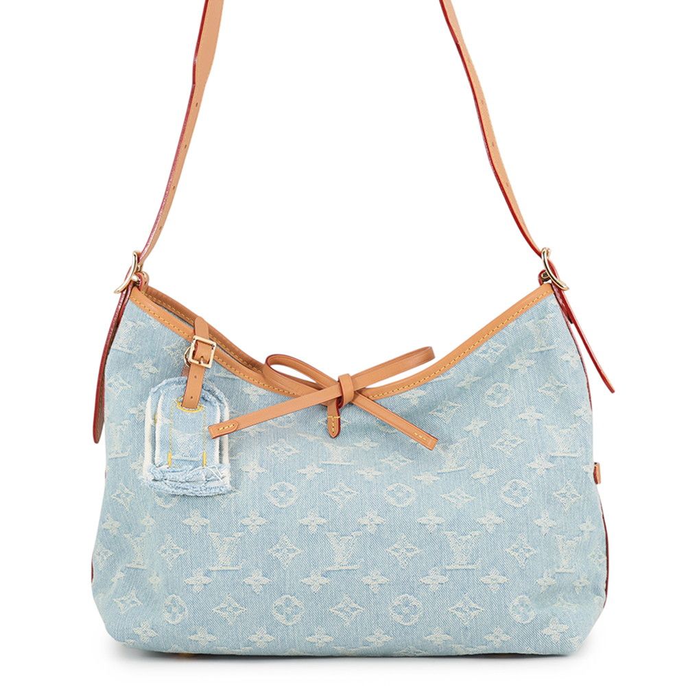 Louis Vuitton Shoulder Bag Monogram Denim Carryall NM PM LV by the Pool