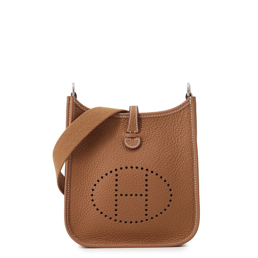 Hermes Shoulder Bag Evelyne TPM Amazone Gold Silver Taurillon Clemence