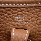Hermes Shoulder Bag Evelyne TPM Amazone Gold Silver Taurillon Clemence — view 5