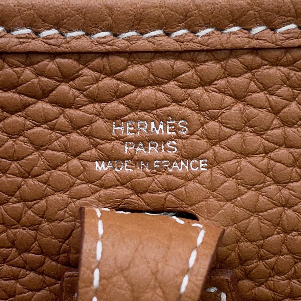 Hermes Shoulder Bag Evelyne TPM Amazone Gold Silver Taurillon Clemence — view 5