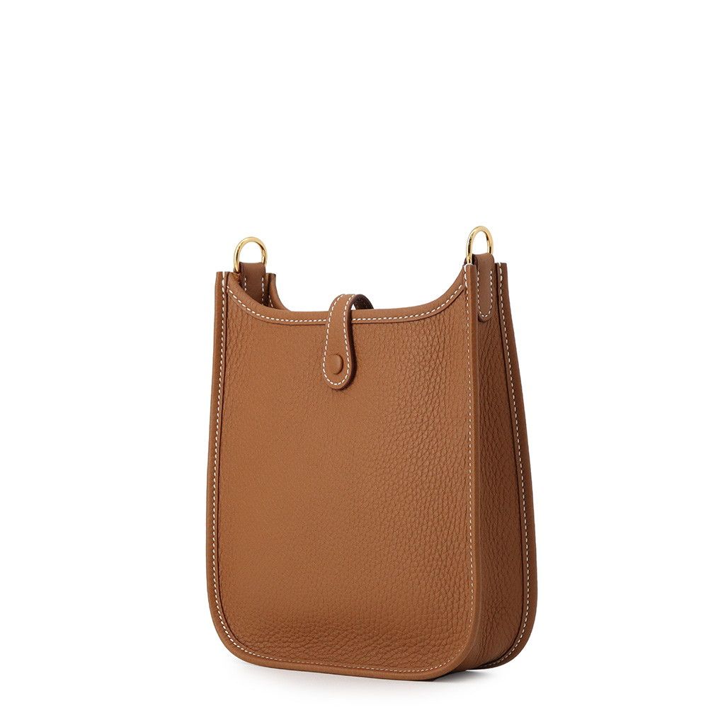 Hermes Shoulder Bag Evelyne TPM 1 Amazone Gold Taurillon Clemence — view 2