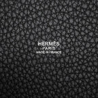 Hermes Handbag Picotin Lock PM Black Silver Taurillon Clemence — view 6