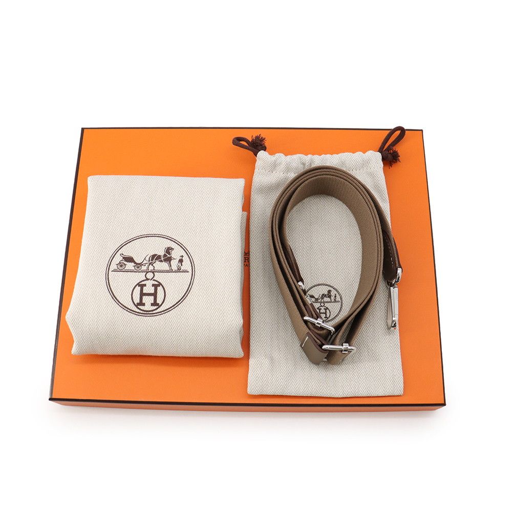 Hermes Shoulder Bag Evelyne 3 23 Etoupe Silver Taurillon Clemence — view 7