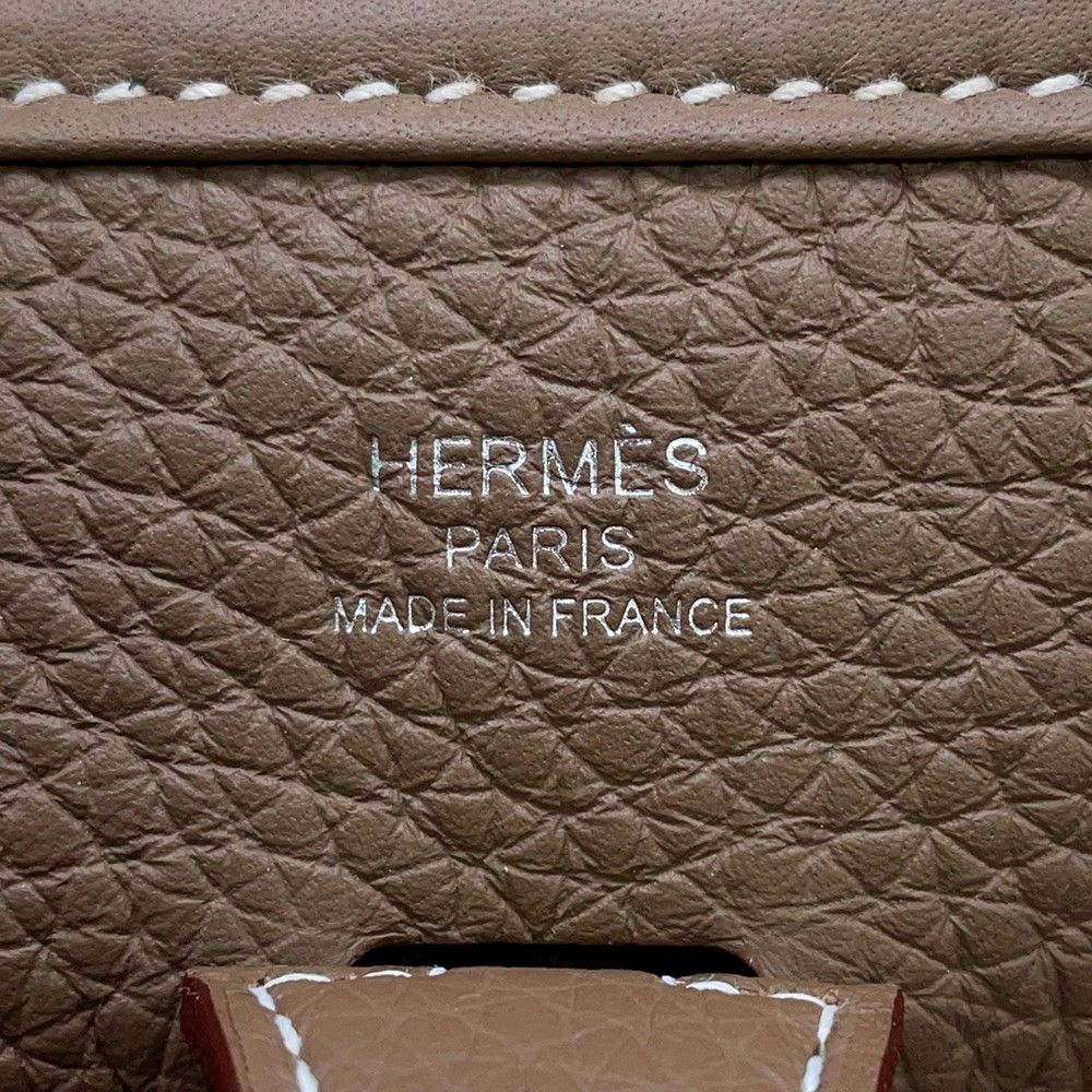 Hermes Shoulder Bag Evelyne 3 23 Etoupe Silver Taurillon Clemence — view 6