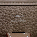Hermes Shoulder Bag Evelyne 3 23 Etoupe Silver Taurillon Clemence — view 6