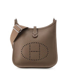 Hermes Shoulder Bag Evelyne 3 23 Etoupe Silver Taurillon Clemence