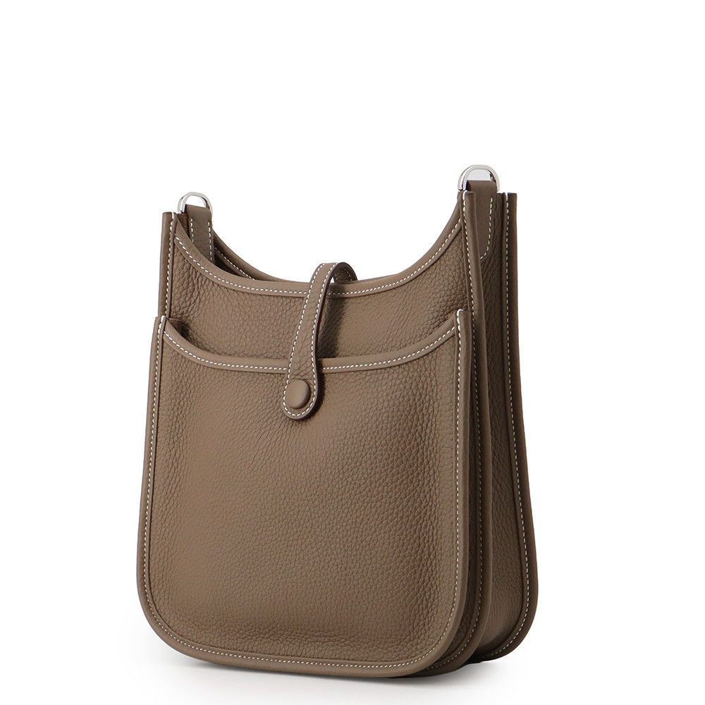 Hermes Shoulder Bag Evelyne 3 23 Etoupe Silver Taurillon Clemence — view 2
