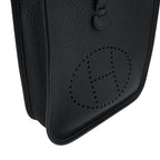 Hermes Evelyne TPM Amazone Sangle Cordage Black Gray Misty Silver Taurillon — view 6