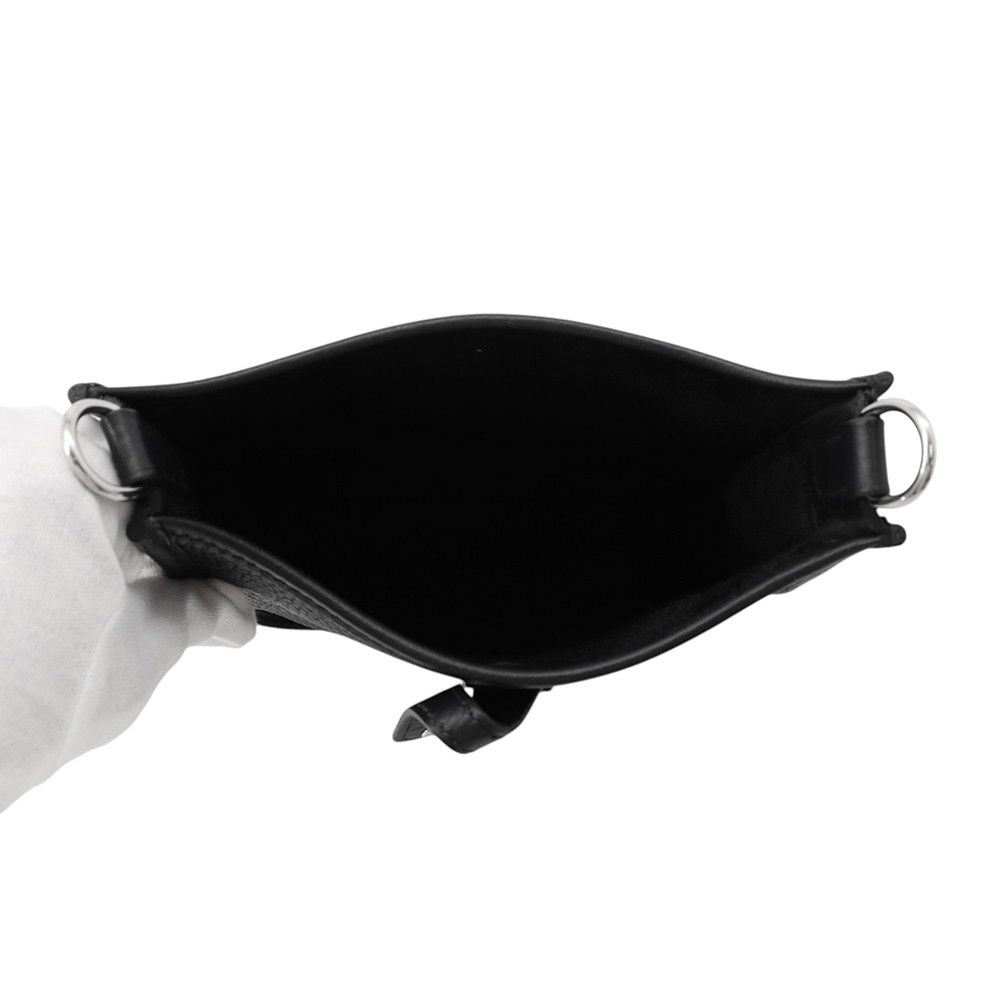 Hermes Evelyne TPM Amazone Sangle Cordage Black Gray Misty Silver Taurillon — view 5