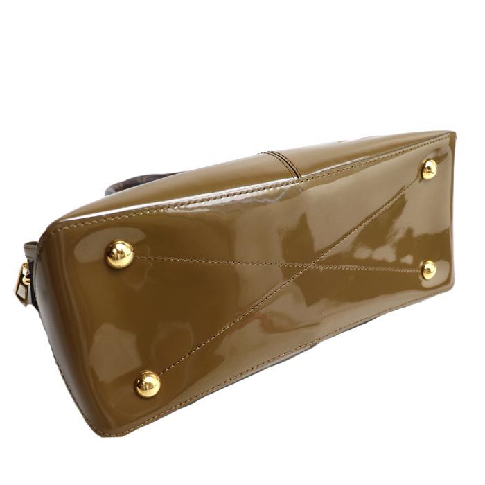 Louis Vuitton Tote Miroir Shoulder Bag Vernis Vert Blanc — view 3