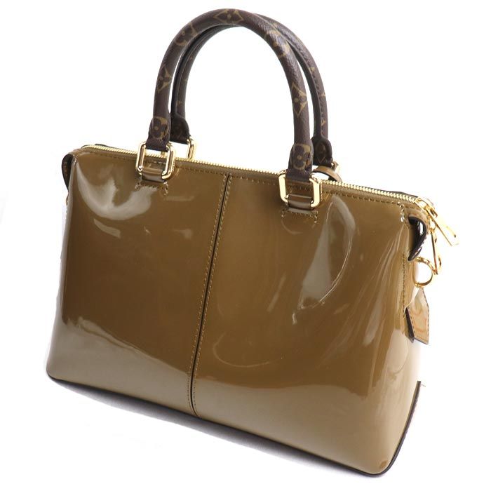 Louis Vuitton Tote Miroir Shoulder Bag Vernis Vert Blanc — view 2