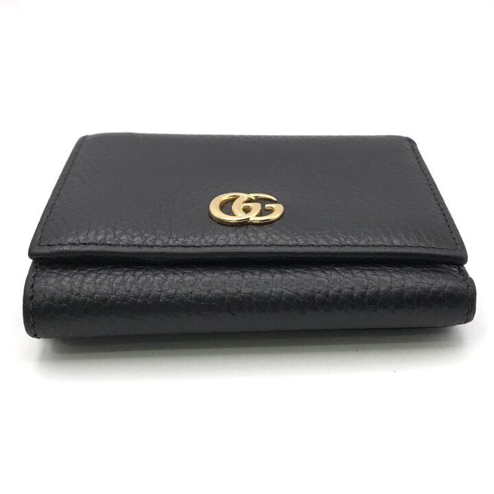 Gucci GG Marmont Petit Trifold Wallet Compact Leather Black — view 3